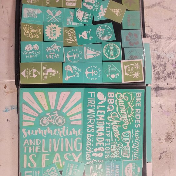 Bundle 3 ~ Reusable Silk Screen Stencils ~ 18 x 15 Binder~ Summer, Kitchen - Picture 9 of 16
